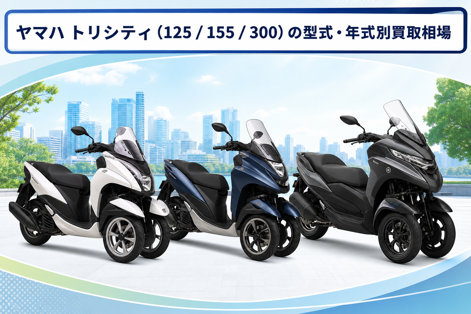 ヤマハ トリシティ（125 / 155 / 300）の型式・年式別買取相場