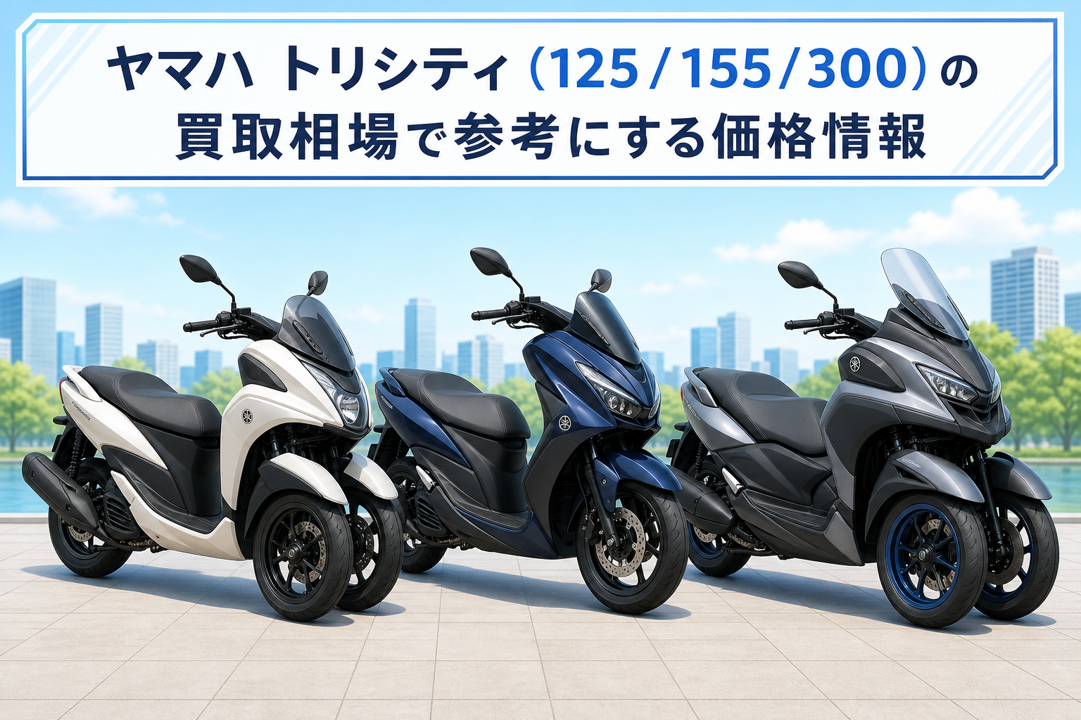 ヤマハ トリシティ（125 / 155 / 300）の買取相場で参考にする価格情報