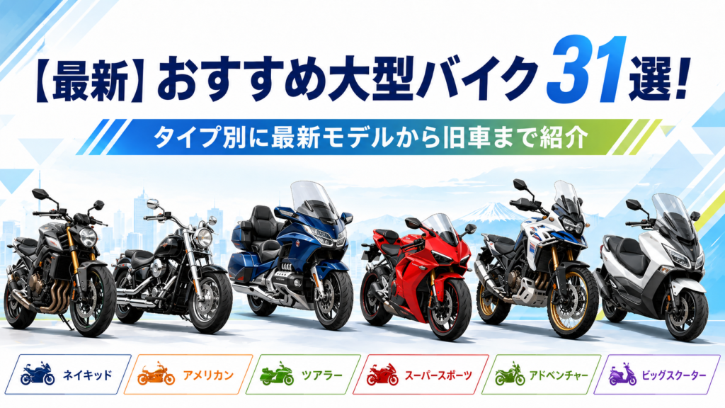 【最新】おすすめ大型バイク31選!タイプ別に最新モデルから旧車まで紹介