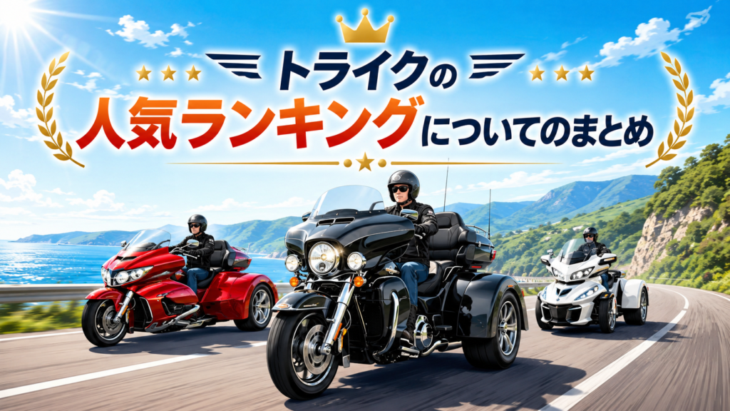 トライクの人気ランキングについてのまとめ