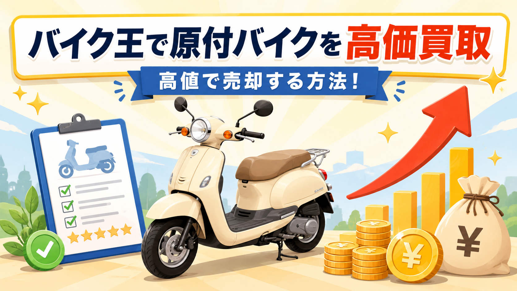 バイク王で原付バイクを高価買取 高値で売却する方法！